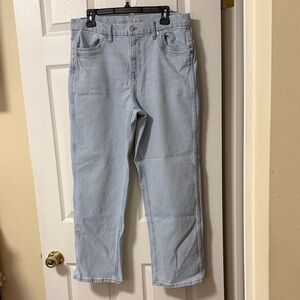 Womens American Eagle Curvy Straight Jeans sz 14 Short